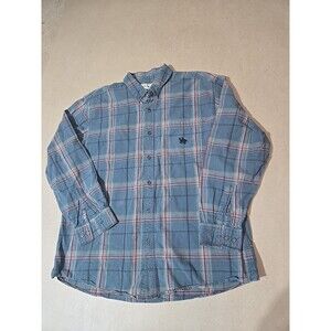 Vintage Outback‎ Ridle Flannel Shirt Mens XL Plaid Western Cowboy